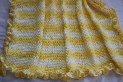 Ray of Sunshine Baby Blanket with Ruffle.