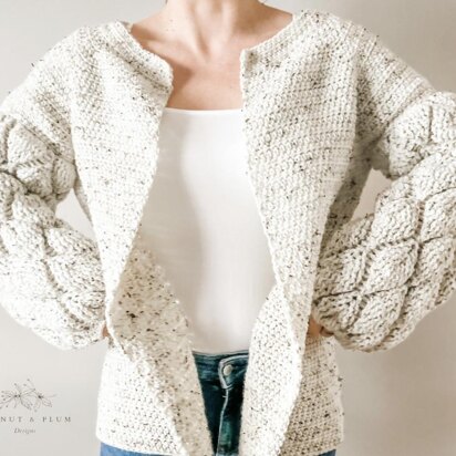 Autumn leaves crochet cardigan