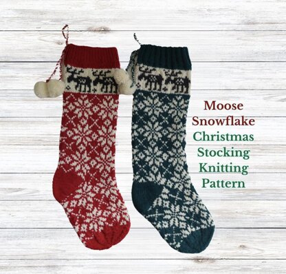Moose Christmas Stocking