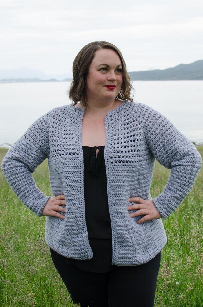 Simple Top Down Raglan Cardigan Crochet pattern by Joy of Motion
