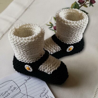 Mary-Jane Daisy Booties