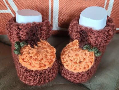 Little Pumpkin Baby Booties