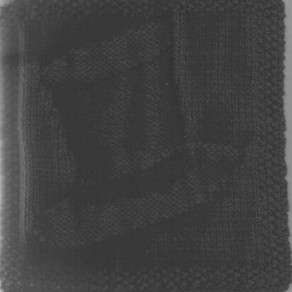 Abe's Top Hat Knitted Dishcloth Pattern