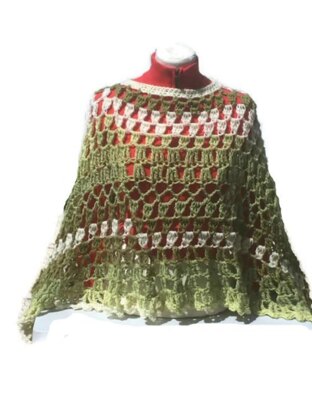 Avocado Poncho Shawl