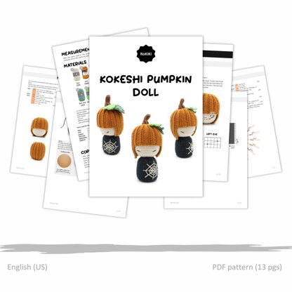 Pumpkin Kokeshi Doll
