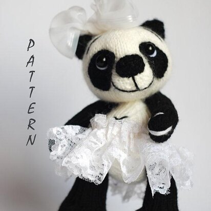 Panda Girl Bear - knitting pattern