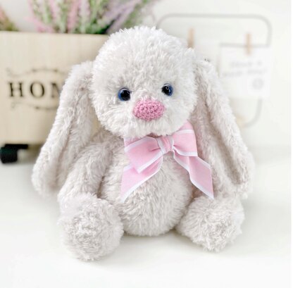 Cute teddy bunny with pink nose