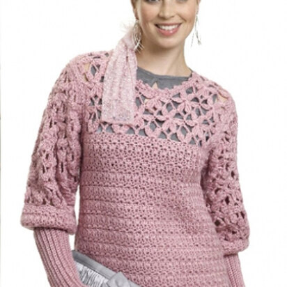 Rose Of Sharon Tunic in Caron Simply Soft - Downloadable PDF