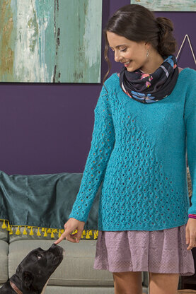 Diminishing Lace Sweater in Universal Yarn Finn - Downloadable PDF