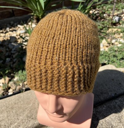 Old Time Winter Hat -- a loom knit pattern