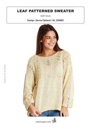 Leaf Patterned Sweater in BC Garn Soft Silk - 2368BC - Downloadable PDF