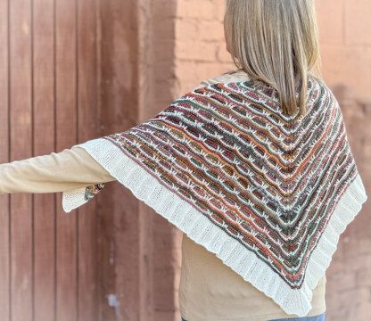 Shawl No.140 in Adriafil Calzasocks ft. KnitCol Print PDF