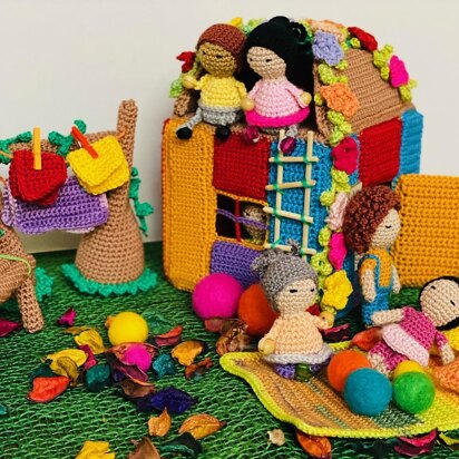 Amigurumi jungle of dreams - Fantasy jungle hut