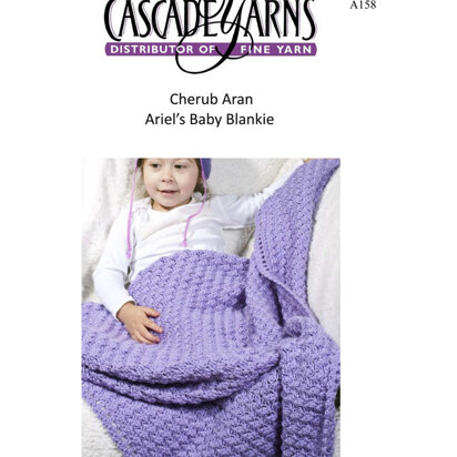 Ariel's Baby Blankie in Cascade Cherub Aran - A158 - Free PDF