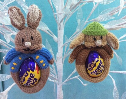 Hanging Peter Rabbit Benjamin Bunny Creme Egg Choc