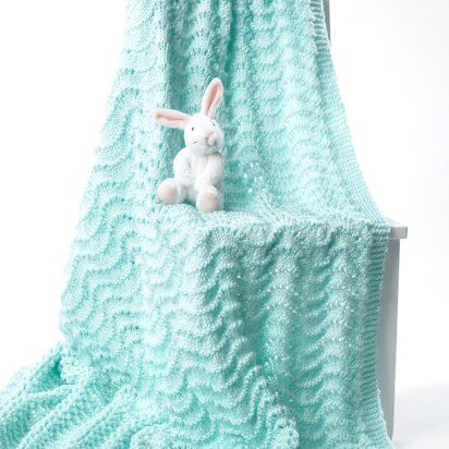 Knit Baby Blanket in Bernat Softee Baby Solids