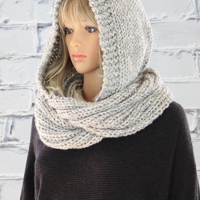 Celine Knit Hooded Infinity Scarf #802