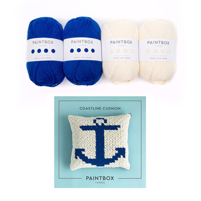 Paintbox Yarns Wool Mix Aran Coastline Cushion 4 Ball Project Yarn Pack