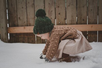 Fur Pompom Chunky Hat Baby Children Women