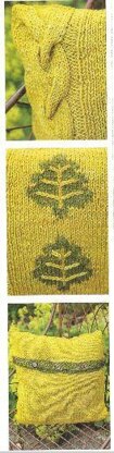 Cable and Leaves Cushion Cover