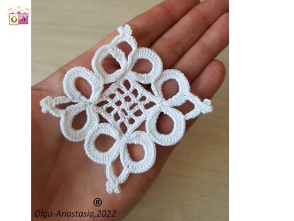 Openwork square 3 crochet