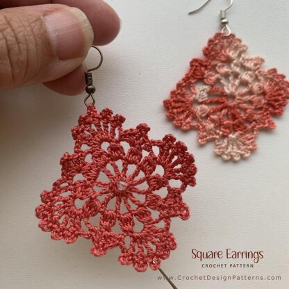 Square Earrings for Beginners