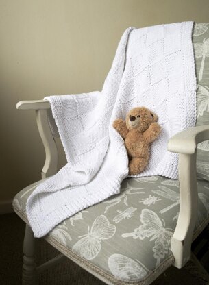 Easy Baby Blanket - basket weave pattern