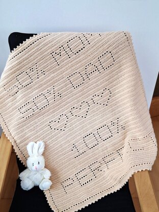 50% Mom 50% Dad 100% Perfect Filet Blanket