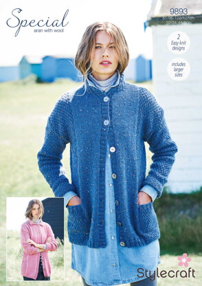 Cardigans in Stylecraft Special Aran with Wool - 9893 - Downloadable PDF