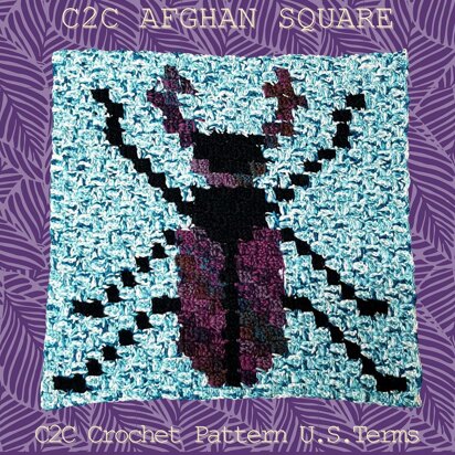 Swaggety Stag Beetle C2C Square