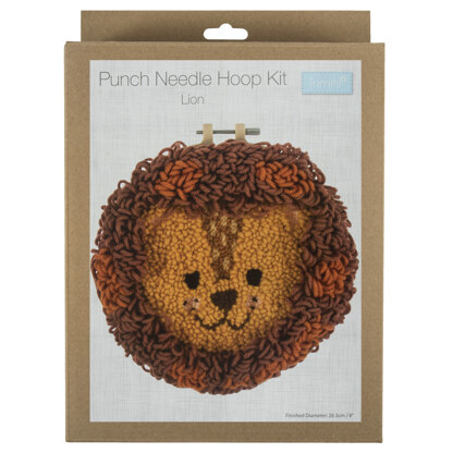 Trimits Lion Hoop Punch Needle Kit - 8in