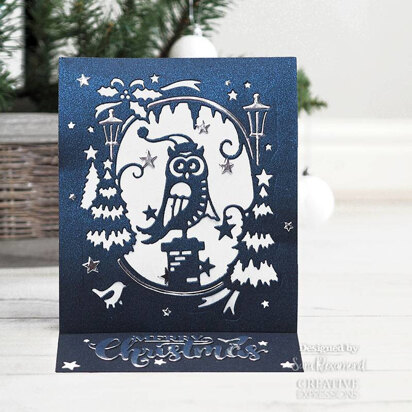 Creative Expressions Paper Cuts Scene Santa Owl Craft Die