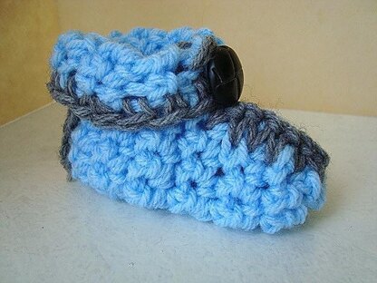 BABY BOY CROCHET BOOTIES