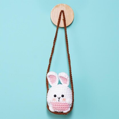 Pink Rabbit Car Hanging Crochet