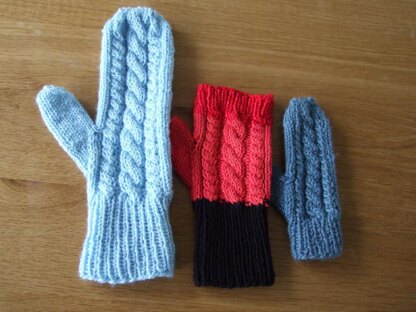Cable mittens (matching Rory Gilmore hat)