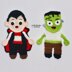 Dracula and Frankenstein Applique