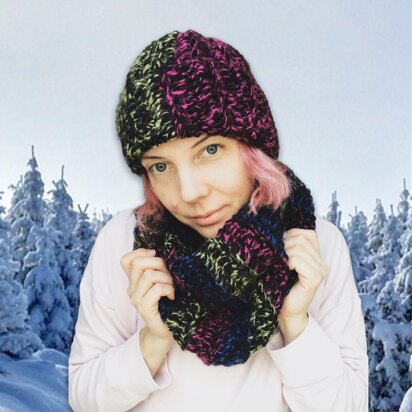 Chunky Hat and Cowl Crochet Pattern