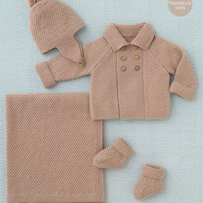 Baby Boy'S Coat, Helmet, Bootees and Blanket in Sirdar Snuggly 4 Ply 50g - 4507 - Downloadable PDF