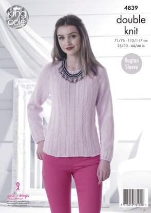 Sweater & Cardigan in King Cole Cottonsoft DK - 4839 - Downloadable PDF