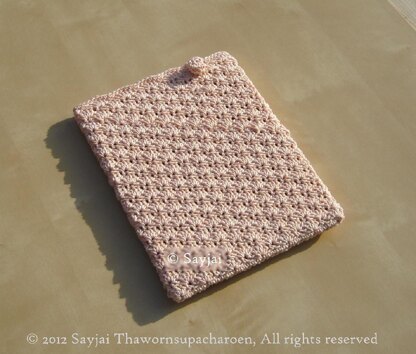 Raspberry & Blue iPad Case Crochet Pattern