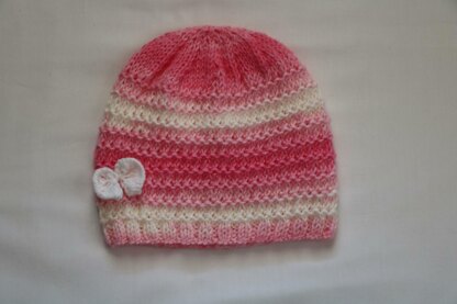 Strawberry Vanilla Baby Hat