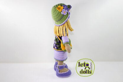 Crochet Doll Pattern, Amigurumi doll pattern, Large doll, 21"/53cm, Kaila