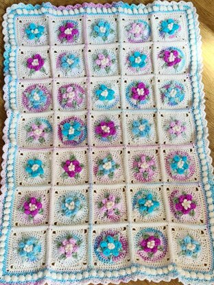 Soft Bundle of Blooms Baby Blanket