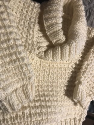 Baby Sweater with Cowl Neck
