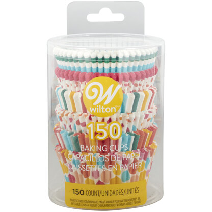 Wilton Rainbow, Striped and Polka Dot Standard Baking Cups, 150-Count