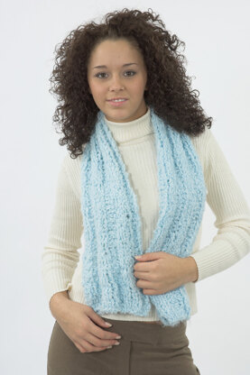 Ribbed Scarf in Plymouth Heaven - F145