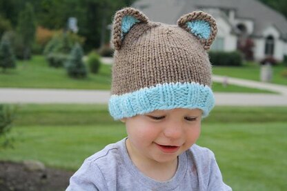 Bulky Weight Knit Bear Beanie