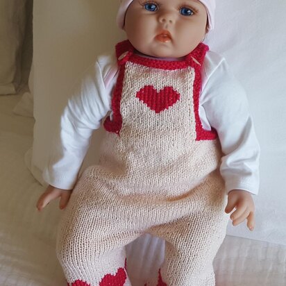 Juliet - overalls with heart motifs