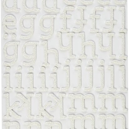 American Crafts Thickers Sunny Alphabet Foam White Glitter (186 Piece)