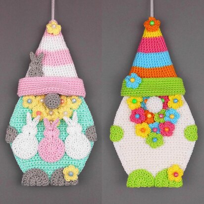 Crochet pattern Easter gnome & spring gnome easy from scraps of yarn